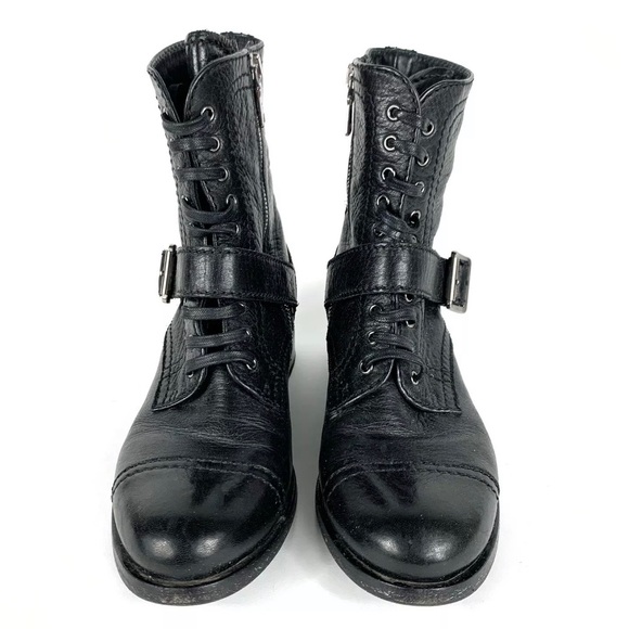 Prada Leather Lace Up Combat Boots - Picture 2 of 9
